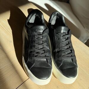Vince Black Leather Sneakers